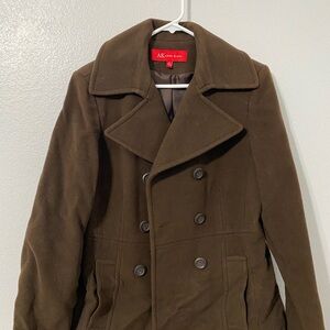 Anne Klein brown pea coat
